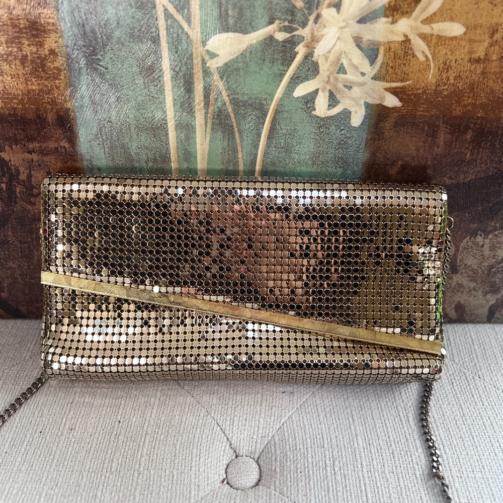Gold Sequin Clutch Bag